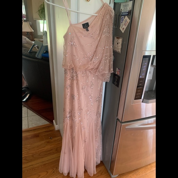 Floor length blush sequin dress - Picture 2 of 2